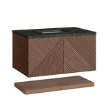 Marcello 36" Single Vanity, Chestnut, w/ 3 CM Phantome Eclos Top