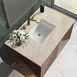 Marcello 36" Single Vanity, Chestnut, w/ 3 CM Tajnar Eclos Top