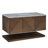 Marcello 48" Single Vanity, Chestnut w/ 3 CM Carrara White Marble Top