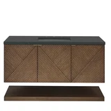 Marcello 48" Single Vanity, Chestnut w/ 3 CM Charcoal Soapstone Silestone Top