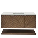 Marcello 48" Single Vanity, Chestnut w/ 3 CM Lime Delight Silestone Top