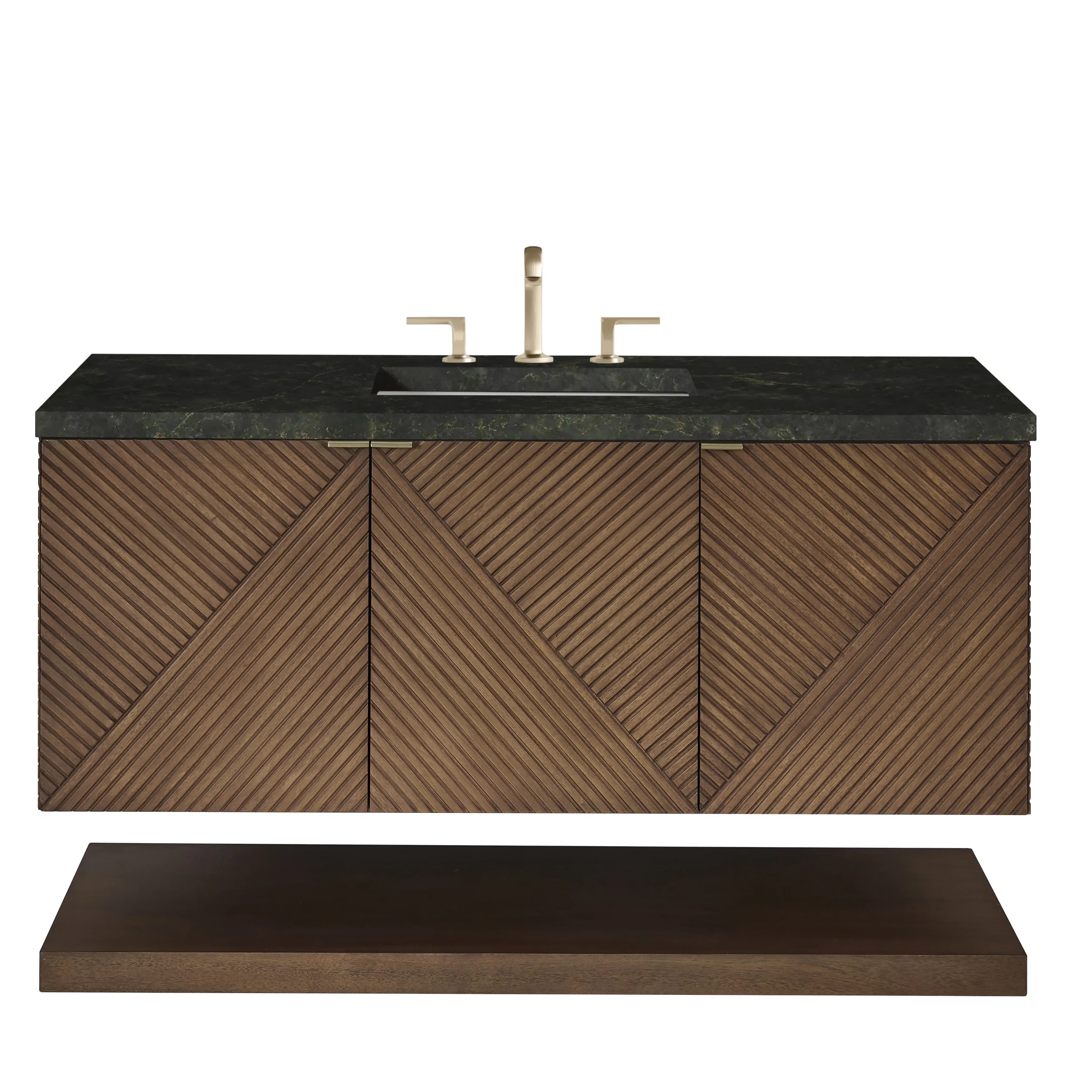 Marcello 48" Single Vanity, Chestnut, w/ 3 CM Phantome Eclos Top