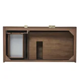 Marcello 48" Single Vanity, Chestnut w/ 3 CM Parisien Bleu Silestone Top w/ FreePower Wireless Charger