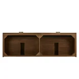 Marcello 72" Double Vanity, Chestnut w/ 3 CM Parisien Bleu Top