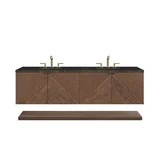 Marcello 72" Double Vanity, Chestnut, w/ 3 CM Phantome Eclos Top