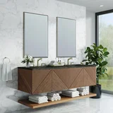 Marcello 72" Double Vanity, Chestnut, w/ 3 CM Phantome Eclos Top