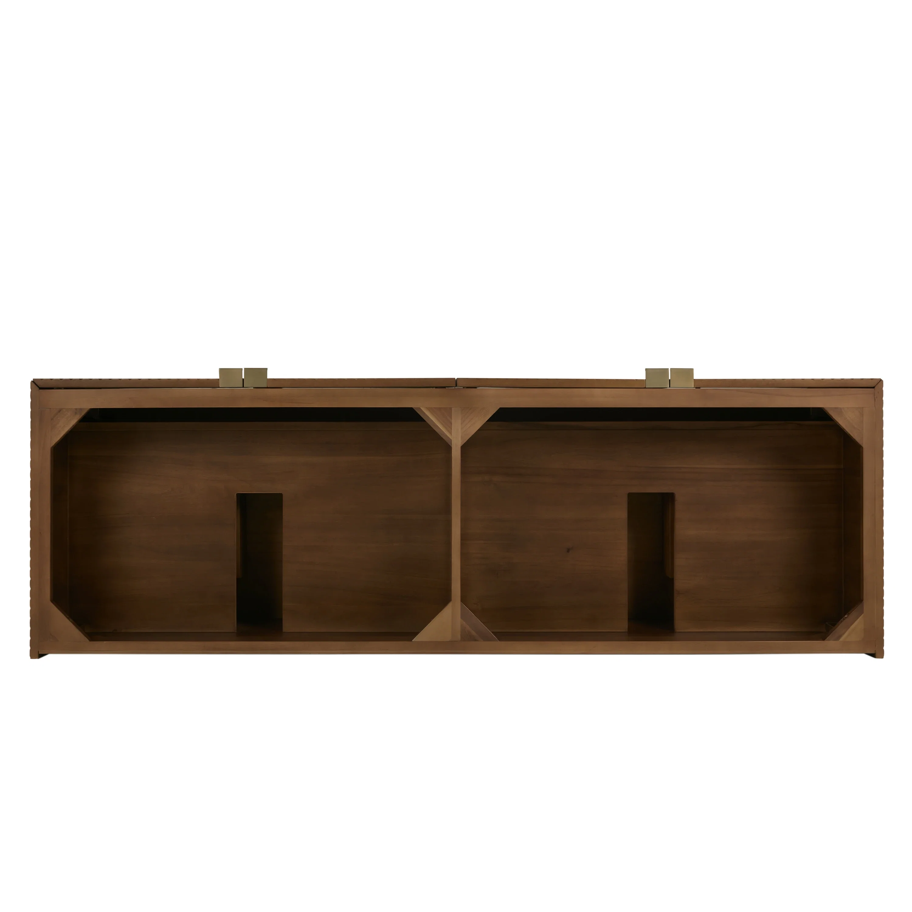 Marcello 72" Double Vanity, Chestnut, w/ 3 CM Phantome Eclos Top