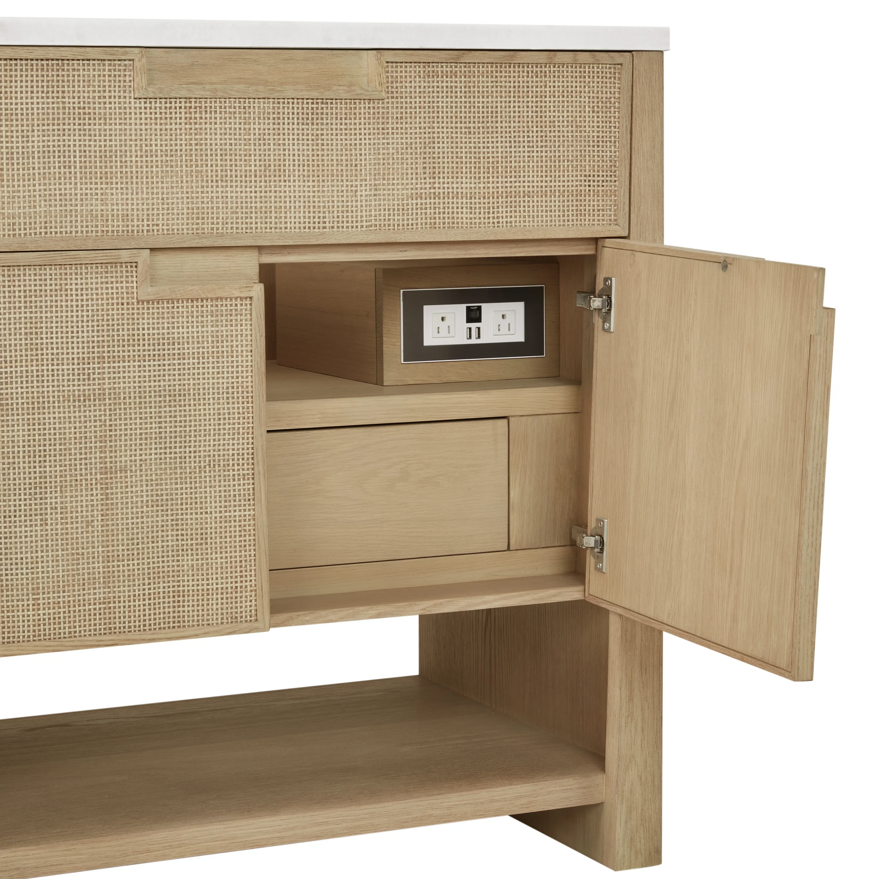 Solene 36" Single Vanity, Seaside Oak, w/ 3 CM Charcoal Soapstone Quartz Top