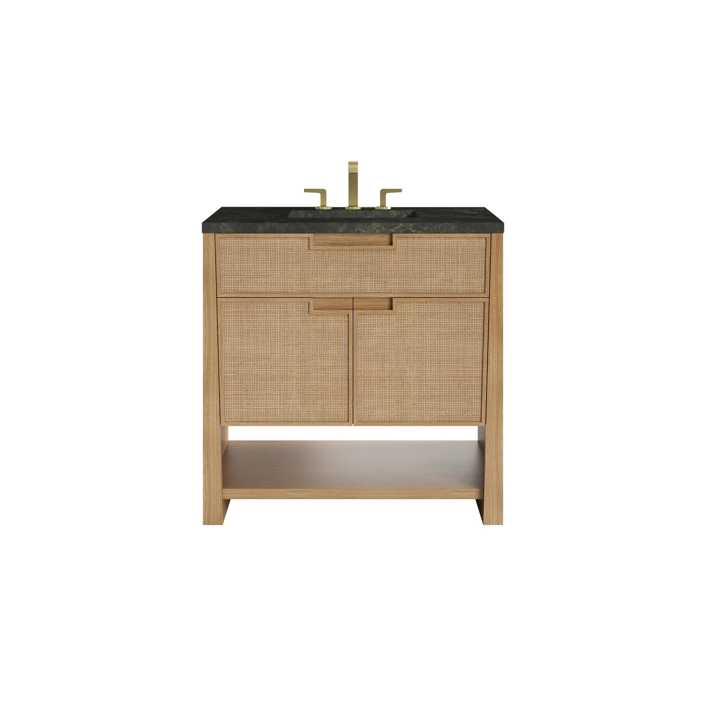 Solene 36" Single Vanity, Seaside Oak, w/ 3 CM Phantome Eclos Top