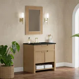 Solene 36" Single Vanity, Seaside Oak, w/ 3 CM Phantome Eclos Top