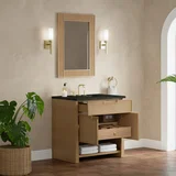Solene 36" Single Vanity, Seaside Oak, w/ 3 CM Phantome Eclos Top
