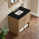 Solene 36" Single Vanity, Seaside Oak, w/ 3 CM Phantome Eclos Top