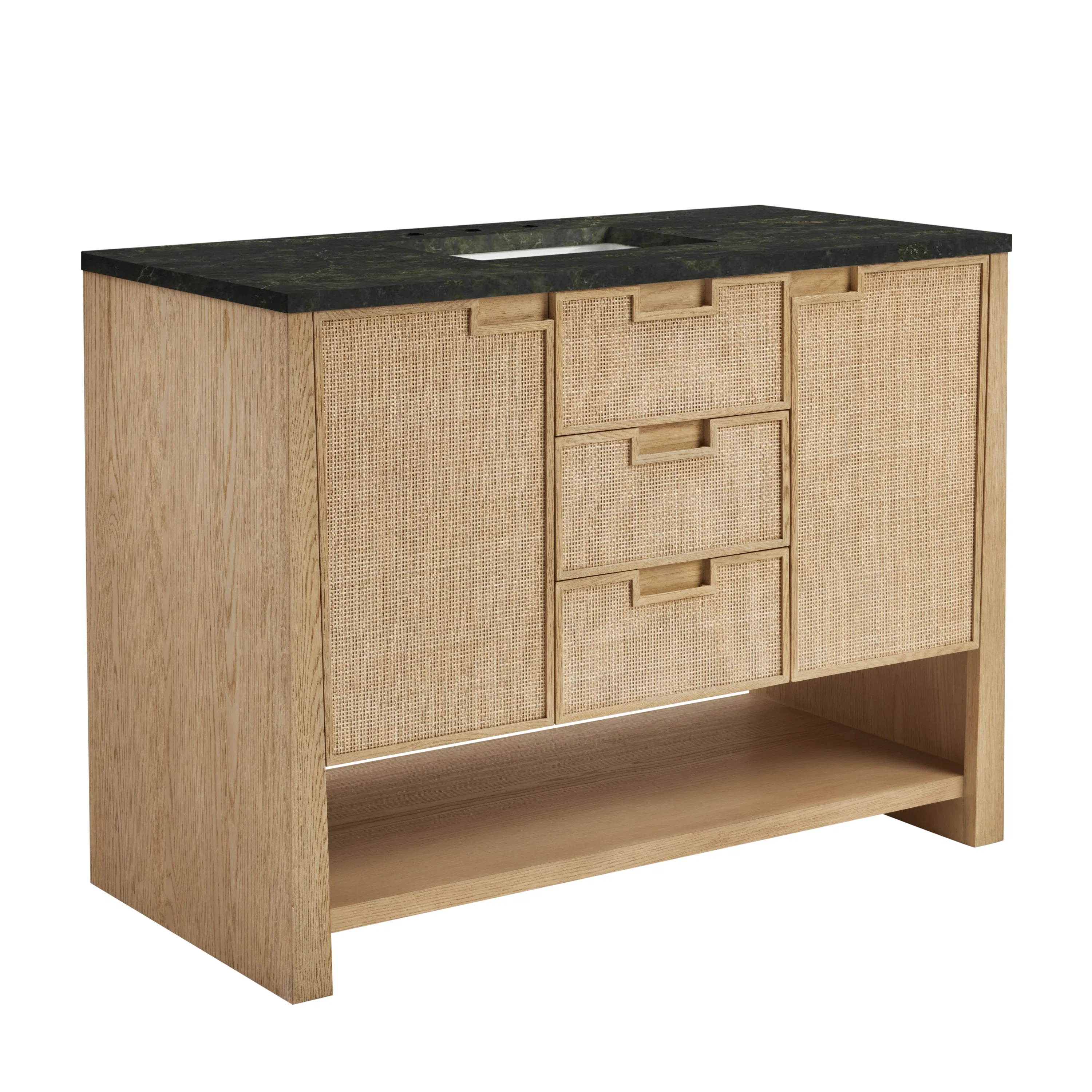Solene 48" Single Vanity, Seaside Oak, w/ 3 CM Phantome Eclos Top