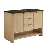 Solene 48" Single Vanity, Seaside Oak, w/ 3 CM Phantome Eclos Top