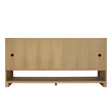 Solene 72" Double Vanity, Seaside Oak, w/ 3 CM Charcoal Soapstone Quartz Top