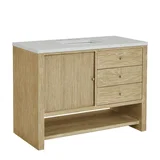 Marigot 48" Single Vanity, Sunwashed Oak w/ 3 CM Lime Delight Silestone Top