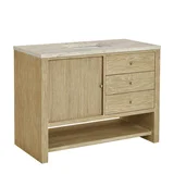 Marigot 48" Single Vanity, Sunwashed Oak, w/ 3 CM Tajnar Eclos Top