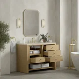 Marigot 48" Single Vanity, Sunwashed Oak, w/ 3 CM Tajnar Eclos Top