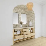 Marigot 72" Double Vanity, Sunwashed Oak w/ 3 CM Eternal Marfil Silestone Top