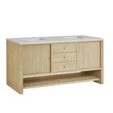 Marigot 72" Double Vanity, Sunwashed Oak w/ 3 CM Lime Delight Silestone Top