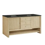 Marigot 72" Double Vanity, Sunwashed Oak, w/ 3 CM Phantome Eclos Top