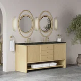 Marigot 72" Double Vanity, Sunwashed Oak, w/ 3 CM Phantome Eclos Top