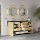 Marigot 72" Double Vanity, Sunwashed Oak, w/ 3 CM Phantome Eclos Top