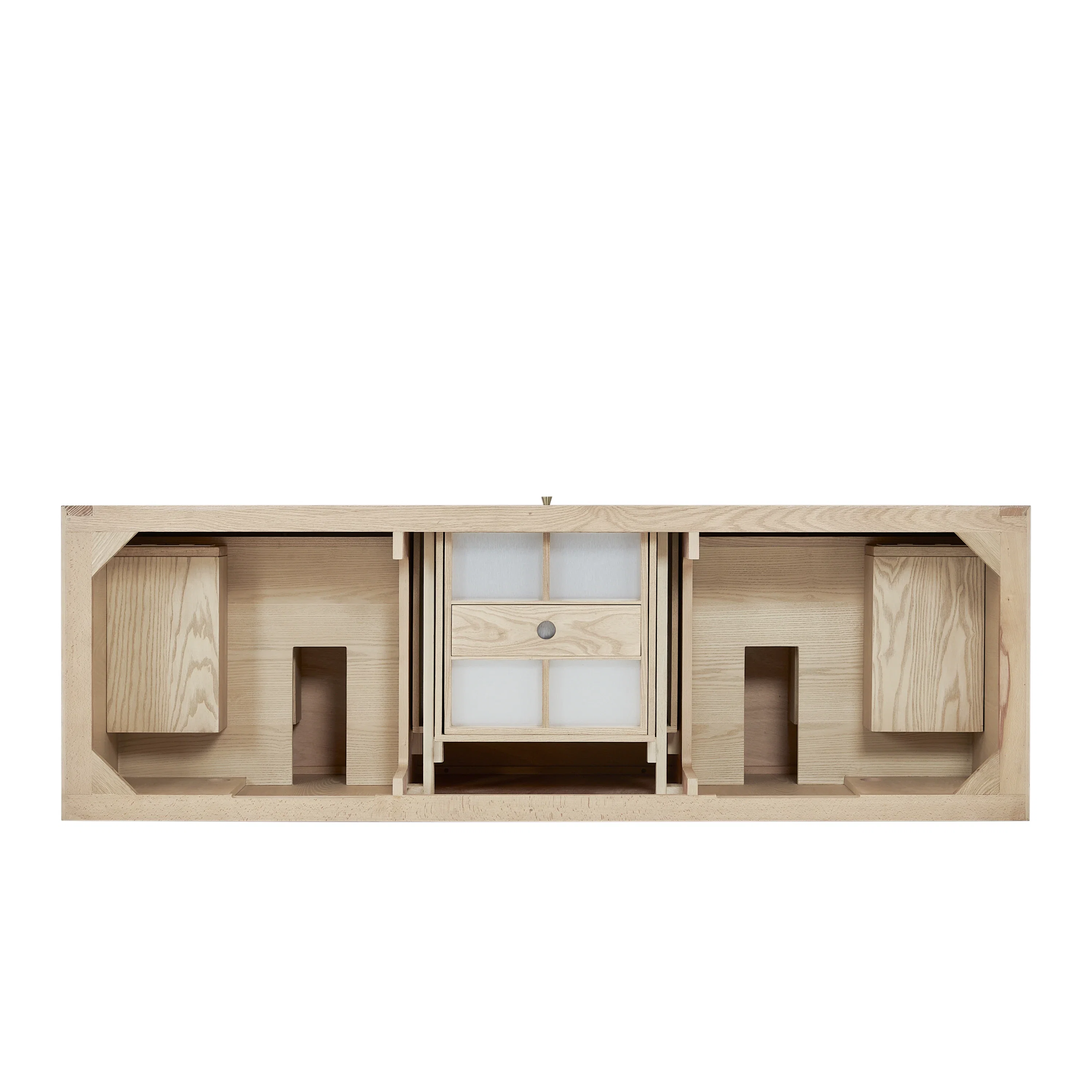Marigot 72" Double Vanity, Sunwashed Oak, w/ 3 CM Phantome Eclos Top