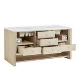 Marigot 72" Double Vanity, Sunwashed Oak, w/ 3 CM Phantome Eclos Top