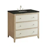 Celeste 36" Single Vanity, Sunwashed Oak with Embossed Shagreen, w/ 3 CM Phantome Eclos Top
