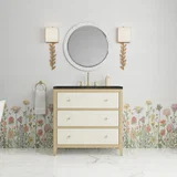 Celeste 36" Single Vanity, Sunwashed Oak with Embossed Shagreen, w/ 3 CM Phantome Eclos Top
