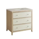 Celeste 36" Single Vanity, Sunwashed Oak with Embossed Shagreen, w/ 3 CM Siberian Silestone Top