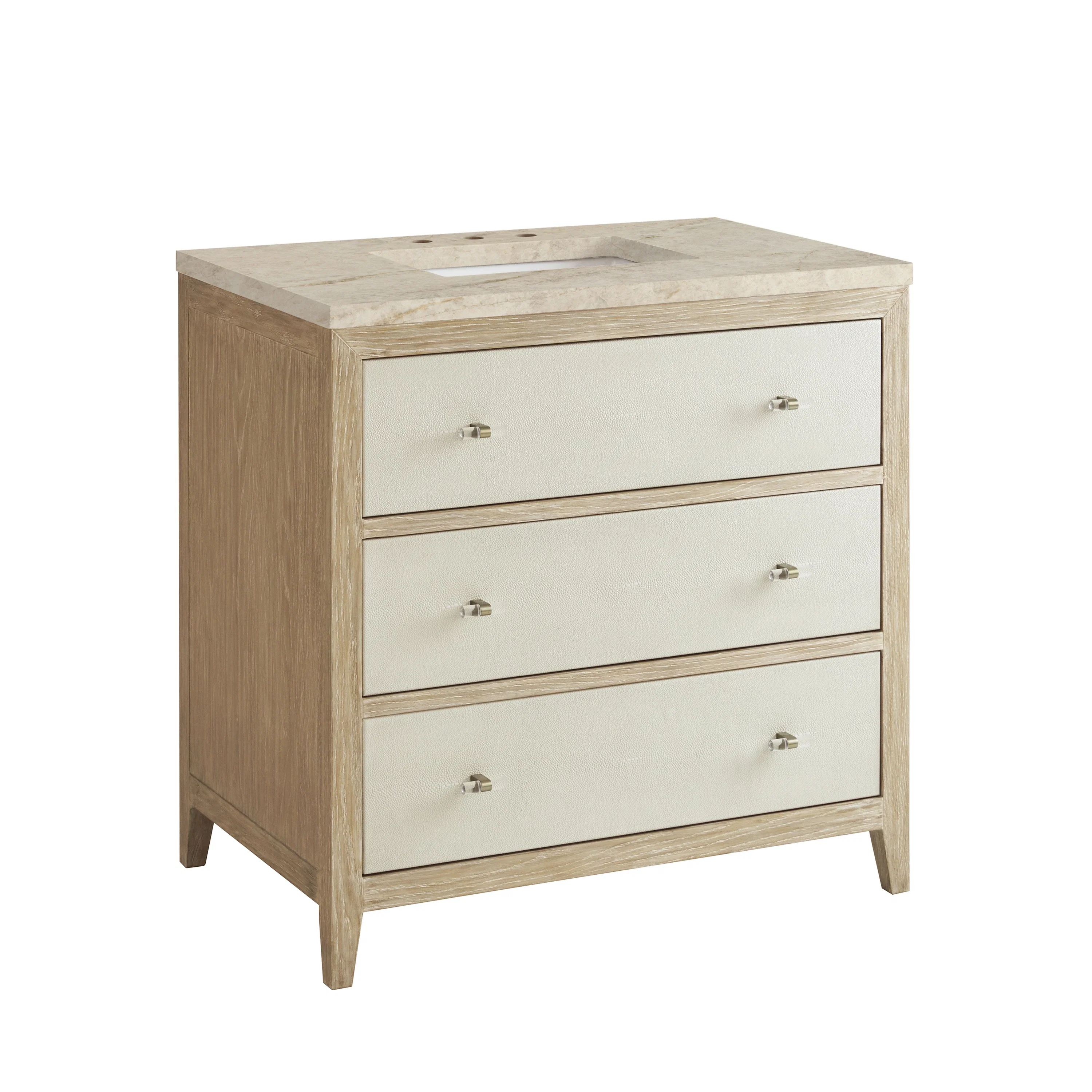 Celeste 36" Single Vanity, Sunwashed Oak with Embossed Shagreen, w/ 3 CM Tajnar Eclos Top