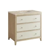 Celeste 36" Single Vanity, Sunwashed Oak with Embossed Shagreen, w/ 3 CM Tajnar Eclos Top
