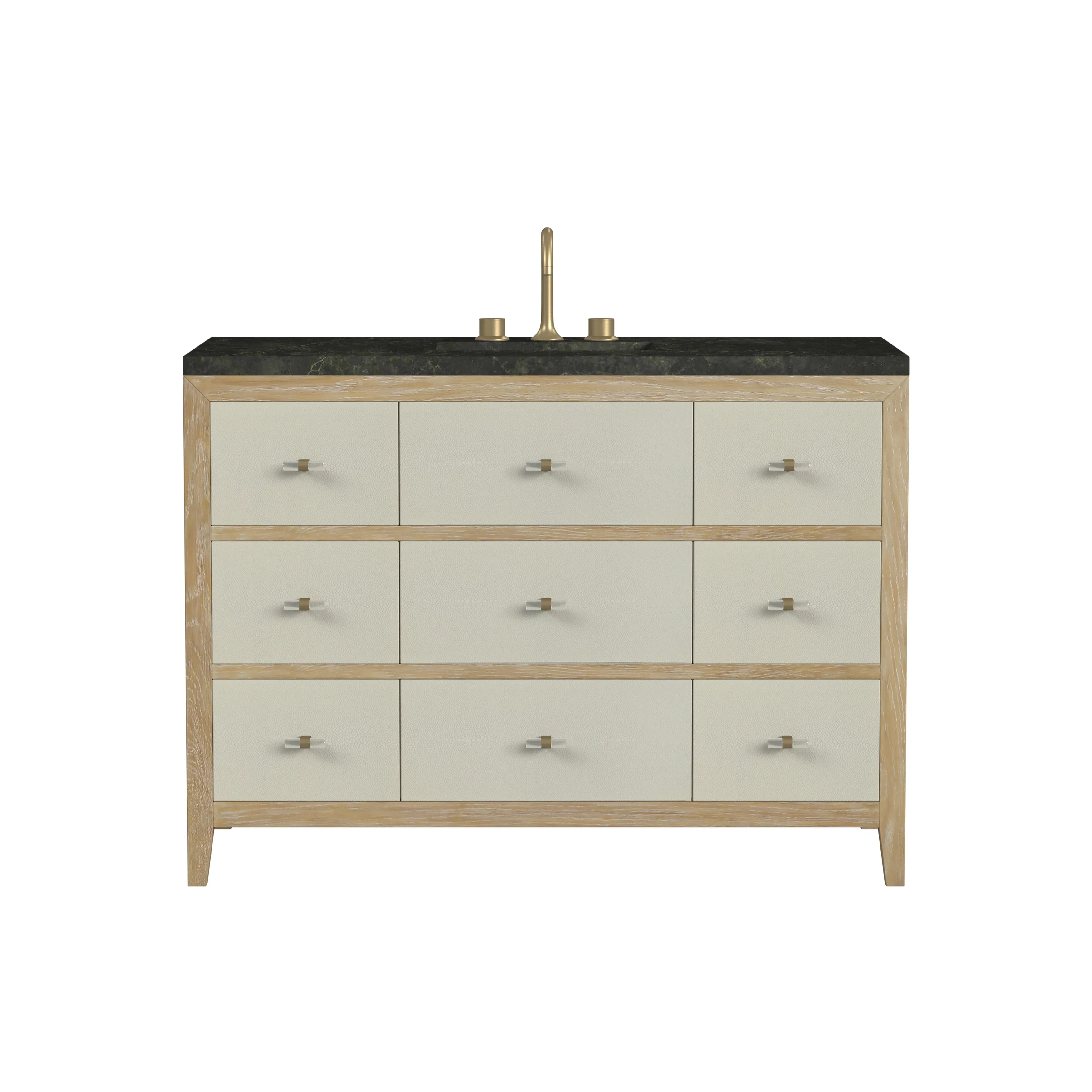 Celeste 48" Single Vanity, Sunwashed Oak with Embossed Shagreen, w/ 3 CM Phantome Eclos Top