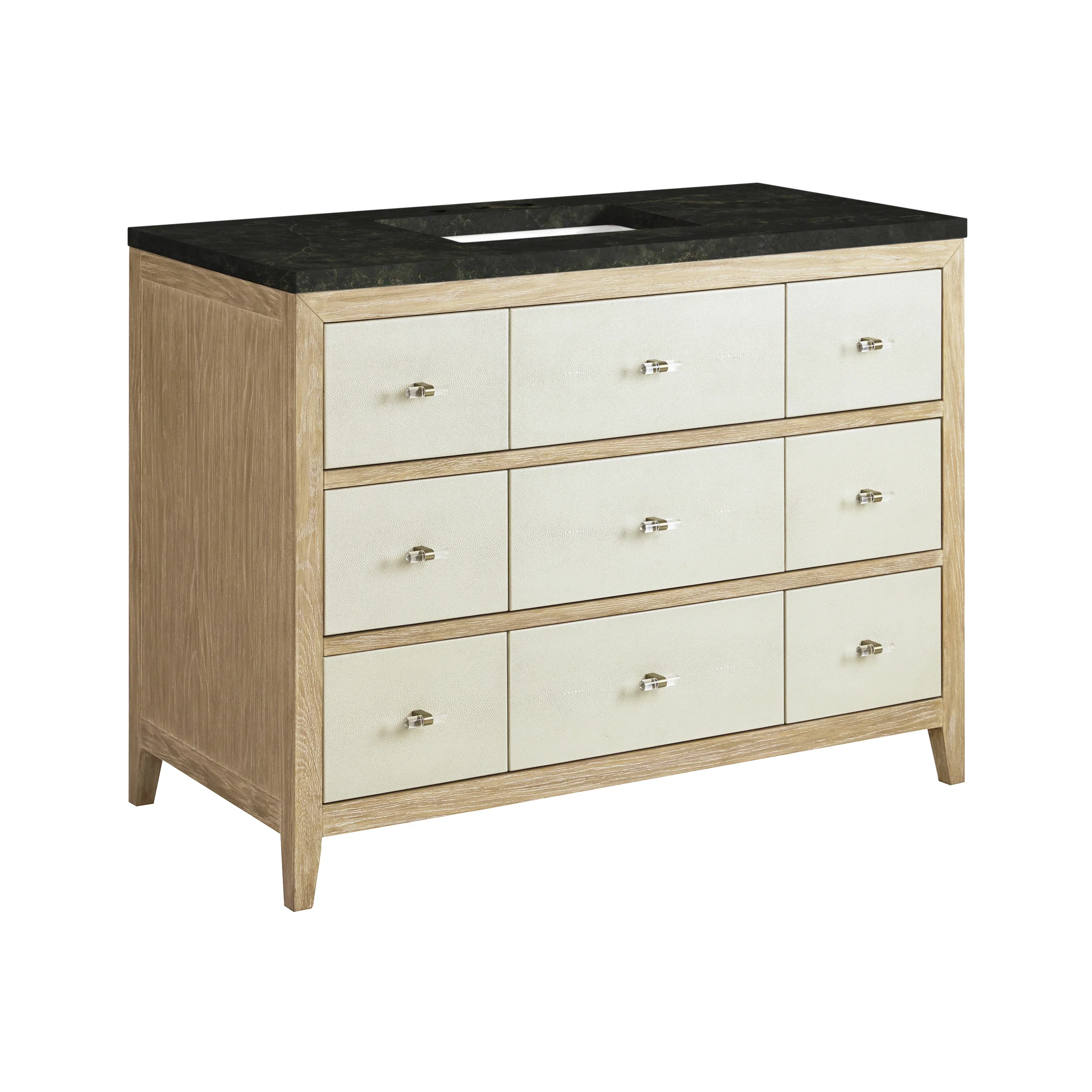 Celeste 48" Single Vanity, Sunwashed Oak with Embossed Shagreen, w/ 3 CM Phantome Eclos Top