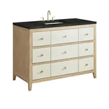 Celeste 48" Single Vanity, Sunwashed Oak with Embossed Shagreen, w/ 3 CM Phantome Eclos Top