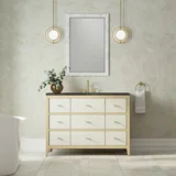 Celeste 48" Single Vanity, Sunwashed Oak with Embossed Shagreen, w/ 3 CM Phantome Eclos Top