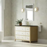 Celeste 48" Single Vanity, Sunwashed Oak with Embossed Shagreen, w/ 3 CM Phantome Eclos Top