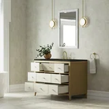 Celeste 48" Single Vanity, Sunwashed Oak with Embossed Shagreen, w/ 3 CM Phantome Eclos Top