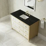 Celeste 48" Single Vanity, Sunwashed Oak with Embossed Shagreen, w/ 3 CM Phantome Eclos Top