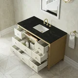Celeste 48" Single Vanity, Sunwashed Oak with Embossed Shagreen, w/ 3 CM Phantome Eclos Top