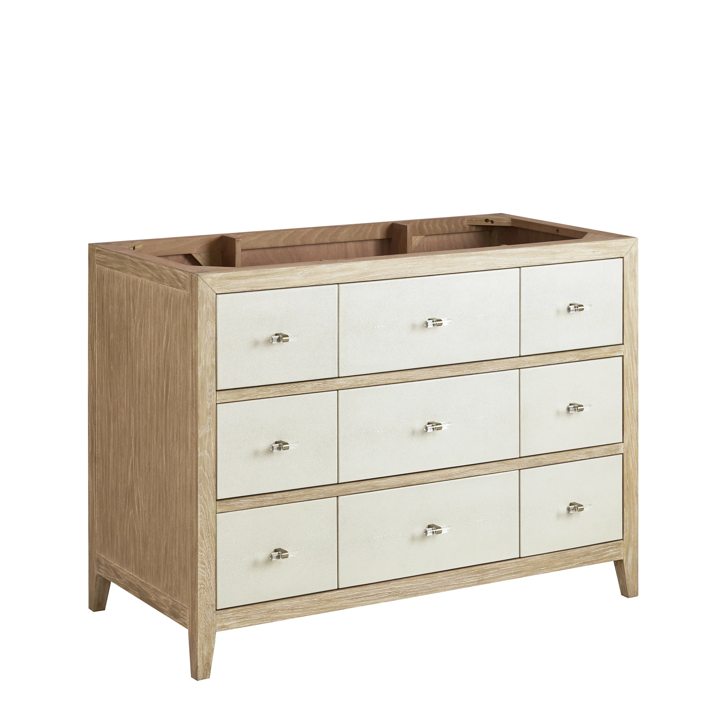 Celeste 48" Single Vanity, Sunwashed Oak with Embossed Shagreen, w/ 3 CM Siberian Silestone Top