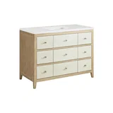 Celeste 48" Single Vanity, Sunwashed Oak with Embossed Shagreen w/ 3 CM White Zeus Silestone Top