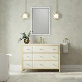 Celeste 48" Single Vanity, Sunwashed Oak with Embossed Shagreen w/ 3 CM White Zeus Silestone Top
