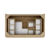 Allamari 36" Single Vanity, Dune Mist w/ Single Hole 3 CM Victorian Silver Silestone Top