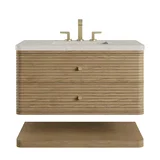 Allamari 36" Single Vanity, Dune Mist w/ 3 CM Siberian Silestone Top
