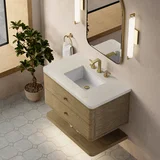 Allamari 36" Single Vanity, Dune Mist w/ 3 CM Siberian Silestone Top