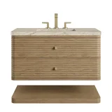 Allamari 36" Single Vanity, Dune Mist w/ 3 CM Tajnar Eclos Top