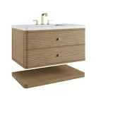 Allamari 36" Single Vanity, Dune Mist w/ 3 CM White Zeus Silestone Top